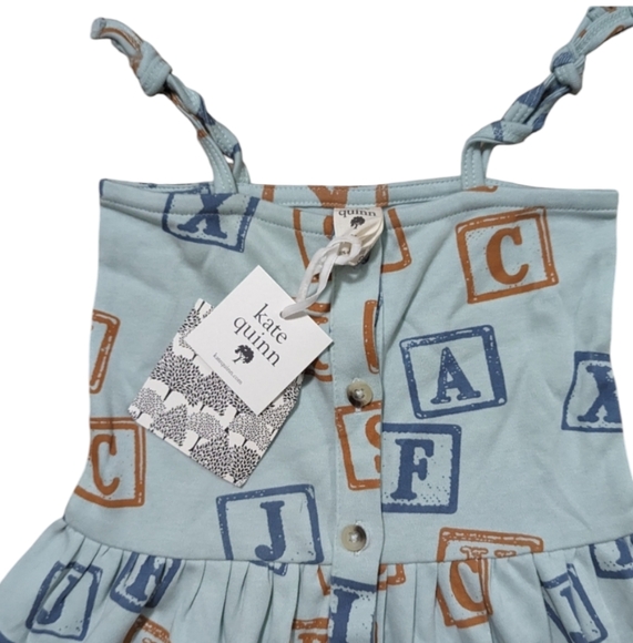 Kate Quinn Alphabet dress size 2T light blu - Picture 4 of 5